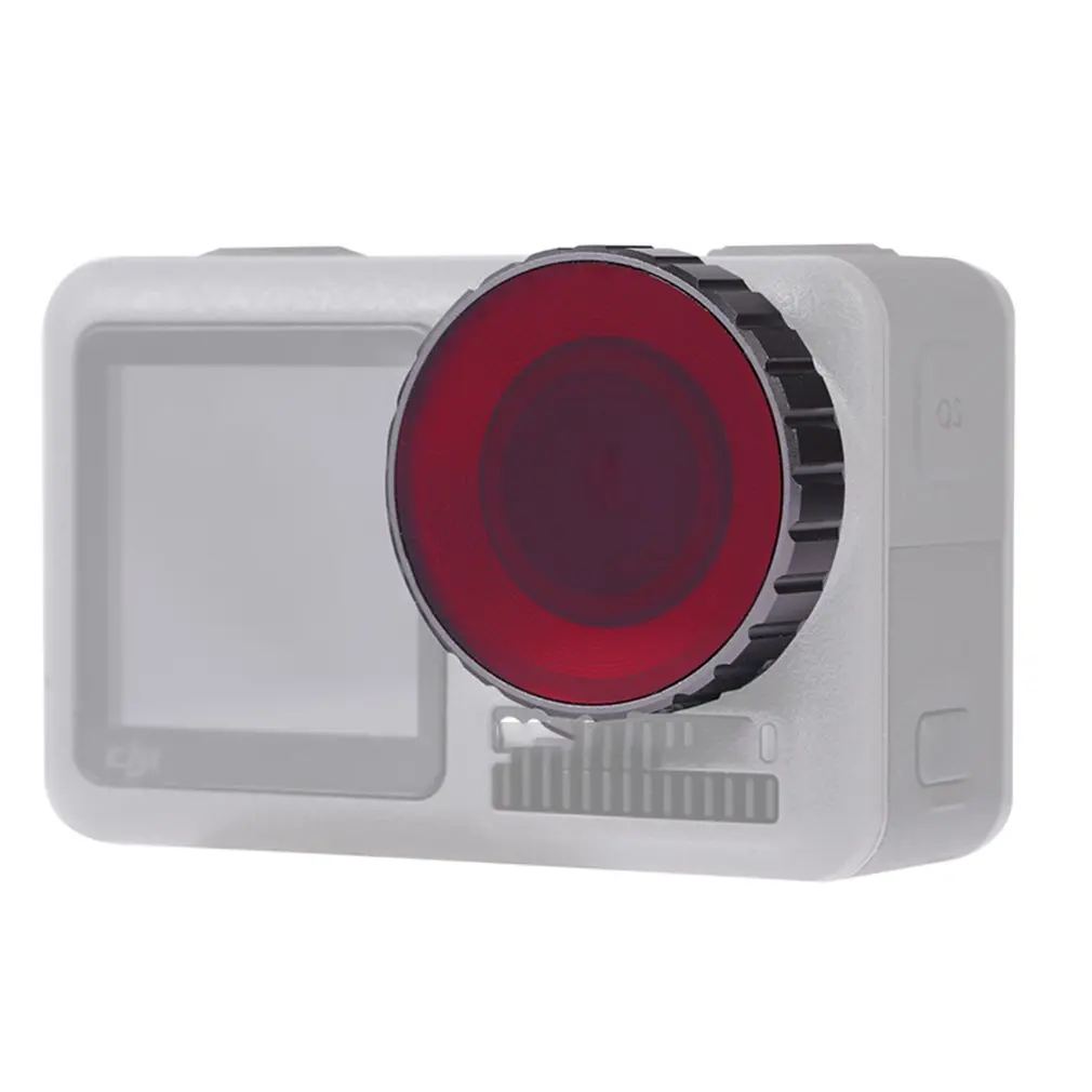 Red Submersible Filter For Dji Osmo Action Sports Camera Submersible Filter For Underwater Shooting