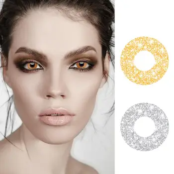 

2pcs/pair Cosmetic Contact Lenses Eye Glitter Beauty Lenses Colored Contact Lenses Makeup Soft Yearly Use Colorful Eyes Color