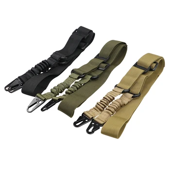 

Heavy Duty Sling Shoulder Strap Multi-function Adjustable Two Point Tactical Rifle Strap Outdoor Airsoft Mount Bungee System Kit