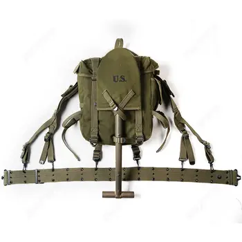 

WW2 US ARMY SOLDIER KOREAN WAR PACKAGE M1945 UPPER BAG WITH T-SPADE COMBINATION armyshop2008