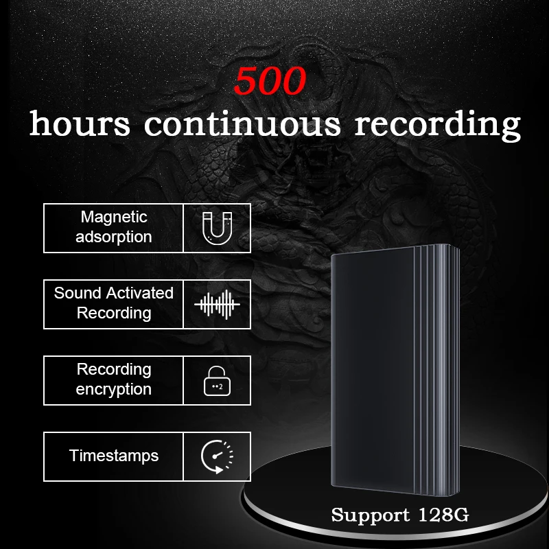 XIXI SPY 500 hours recording Voice recorder Dictaphone pen audio sound mini activated digital professional micro flash drive