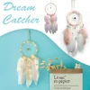 2021 Heart-shaped Lighted Dream Dream Catcher Hand Bohemian Style Handmade LED Lamp Wall Hanging Romantic Girly Heart Decoration 2