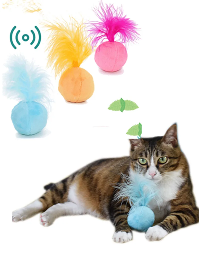 Кошачья мяча, игрушки для кошек, звуковое кольцо для волос, колокольчик, прорезыватель, игрушки для домашних животных, товары для кошек, котенок, Интерактивная забавная собака, перо, животное, забавная игрушка для кошек