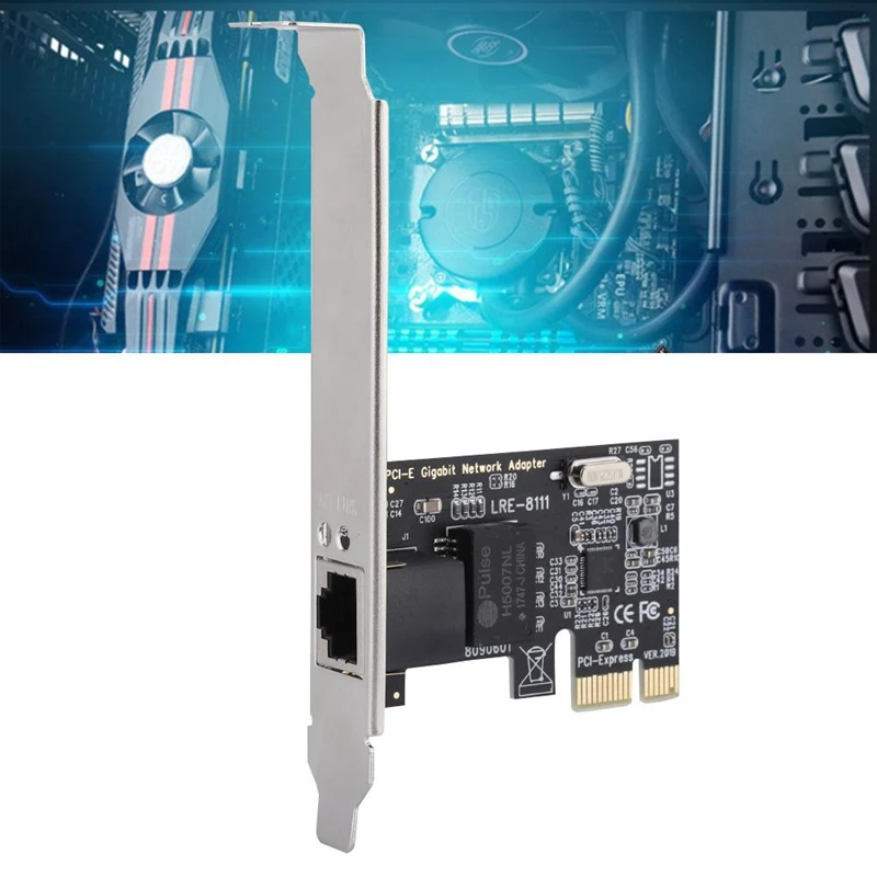 Rtl8111G Pcie Gigabit Ethernet Pci-Express Внутренний сетевой адаптер Rj45 совместимый Pci-E X1/X4/X8/X16 для настольный сервер
