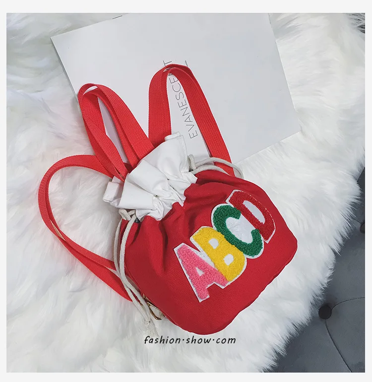 CHILDREN'S Bag New Style Listed Small Clear Canvas KID'S Messenger Bag