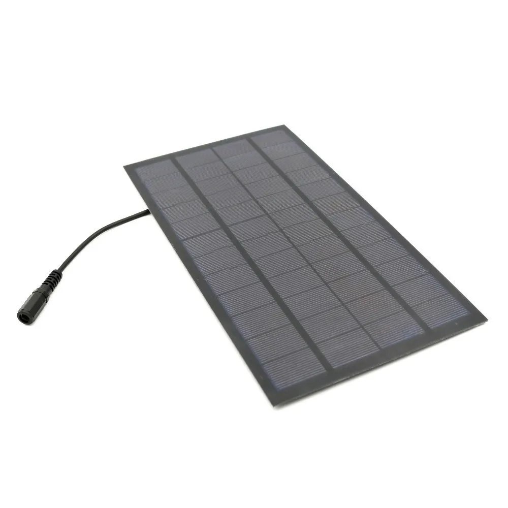 12V7W с 30 см длиной 5,5*2,1 разъем постоянного тока панели солнечных батарей поликристаллического кремния DIY модуль зарядного устройства для батареи