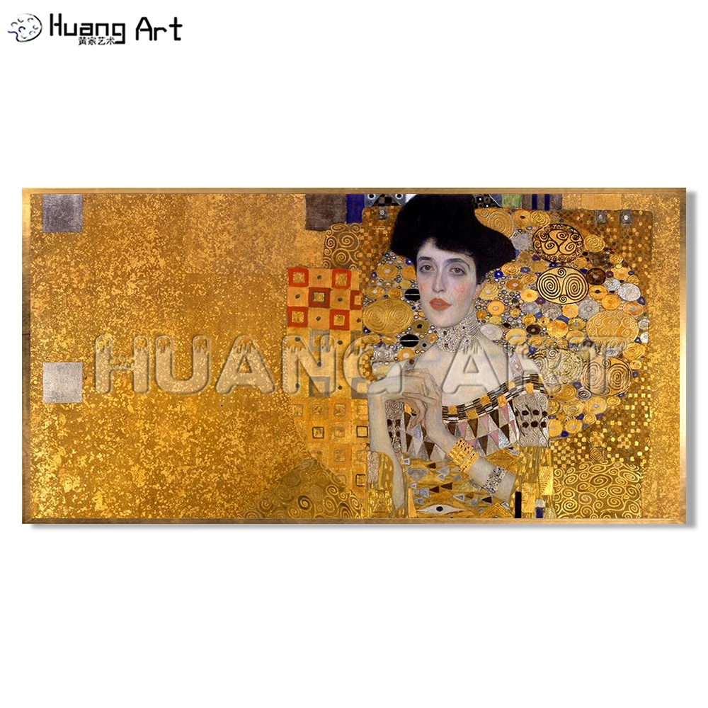 

Famous Gustav Klimt Figure Oil Painting on Canvas Hand-Painted High Quality Portrait Art for Room Wall Decor Imitation Painting