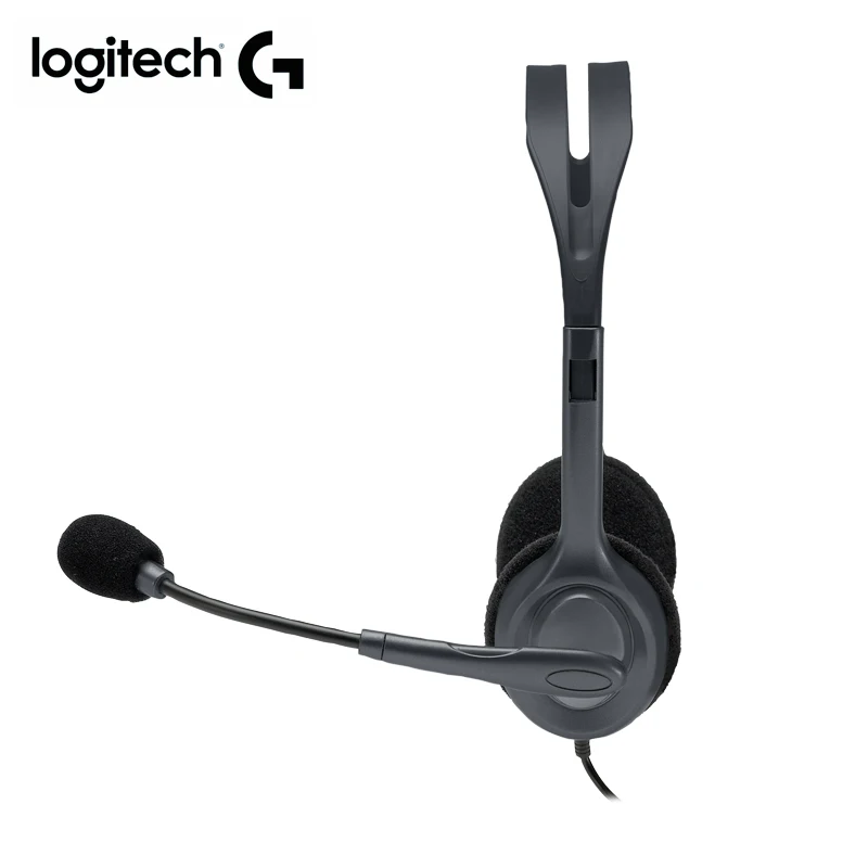 Стереонаушники logitech H111, многофункциональная гарнитура с регулировкой громкости для практически всех платформ и эксплуатации