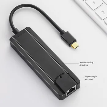 

RJ45 5 in 1 Typec to Type-C/HDMI/RJ45 USB 3.0 Converters Type-C HUB 5Gpbs PD Charging Docking Station HDMI Accessories Converter