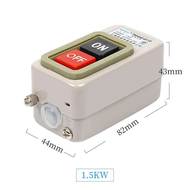 TNHA2-BS211B BS216B BS230B Управление кнопочный переключатель AC220V 380V ВКЛ-ВЫКЛ 2 Позиции 3.7KW трехфазный Мощность начать 50 Гц/60 Гц