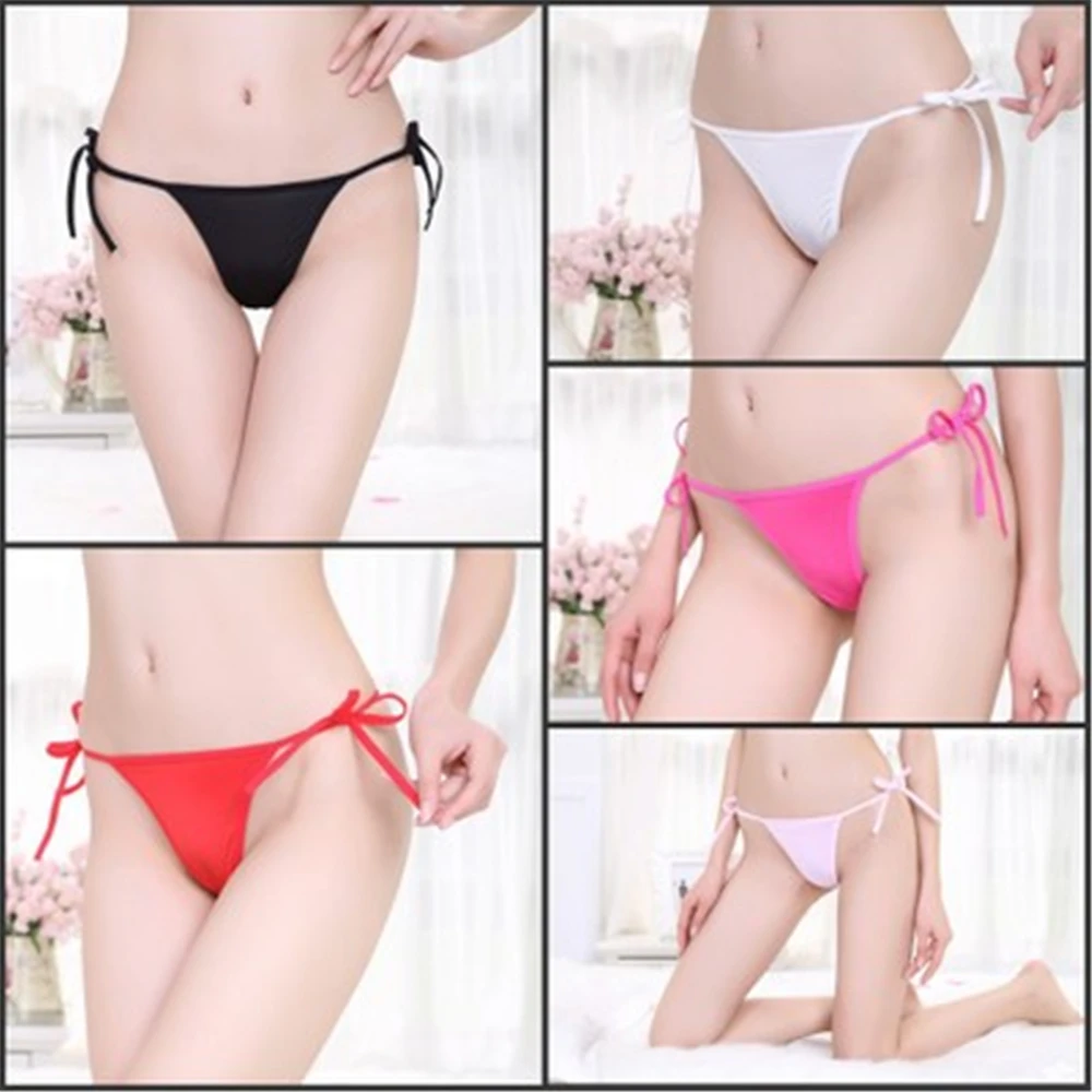 

Women's lace-up Thong, multi-color traceless underwear T4