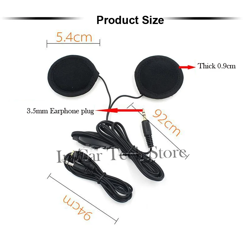 Гарнитура для мотоциклетного шлема, динамик s 3,5 мм разъем для наушников, динамик для мотоциклетного шлема, переговорные MP3/gps 3 м
