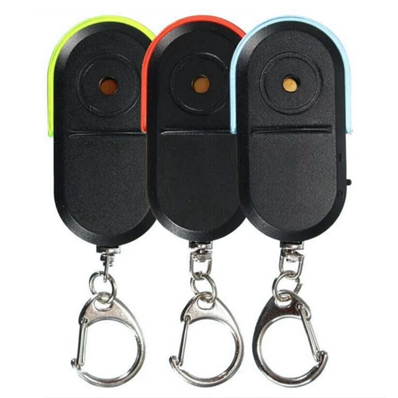 

Whistle Sound LED Light Anti-Lost Alarm Key Finder Locator Keychain Device Random Color