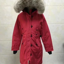 Зимняя куртка, женская белая куртка на утином пуху, теплая-40 degree, женское пуховое пальто, высокое качество, большой меховой воротник, с капюшоном, женские пуховые парки