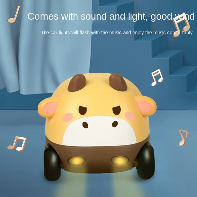 Montessori Baby Musical Car Toy for Toddler 0 12 Months Mini Car Toy for Boy 1 Year Old Girl Children Birthday Gift Car Kids Toy 3