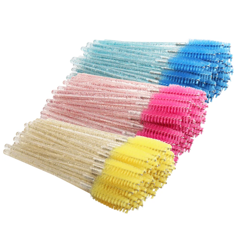 

1/100pcs Shiny Makeup Brushes Disposable Mascara Wands lash Brush Wands Eyelashes Comb Eyelash Brushes