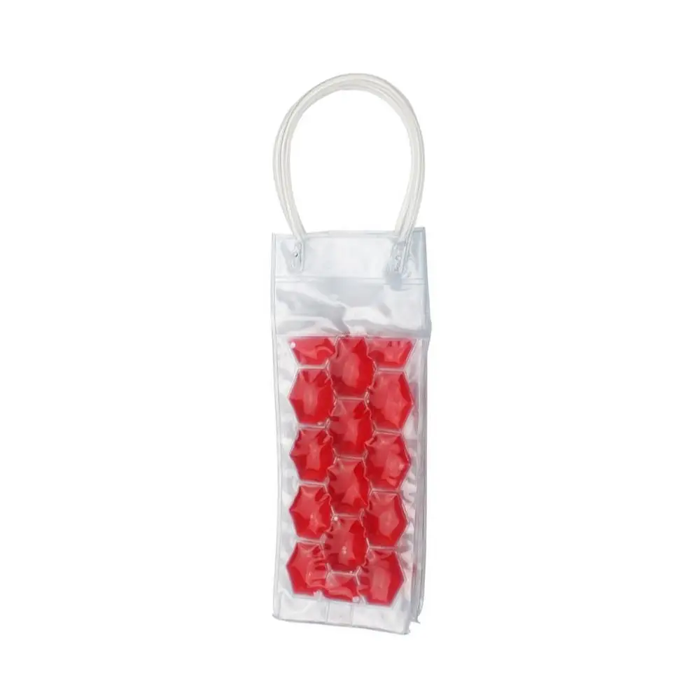 Морозильная сумка для винных бутылок, охлаждающая сумка-холодильник для льда, охлаждающая гелевая подставка для пива, переносные инструменты для охлаждения ликера - Цвет: Красный