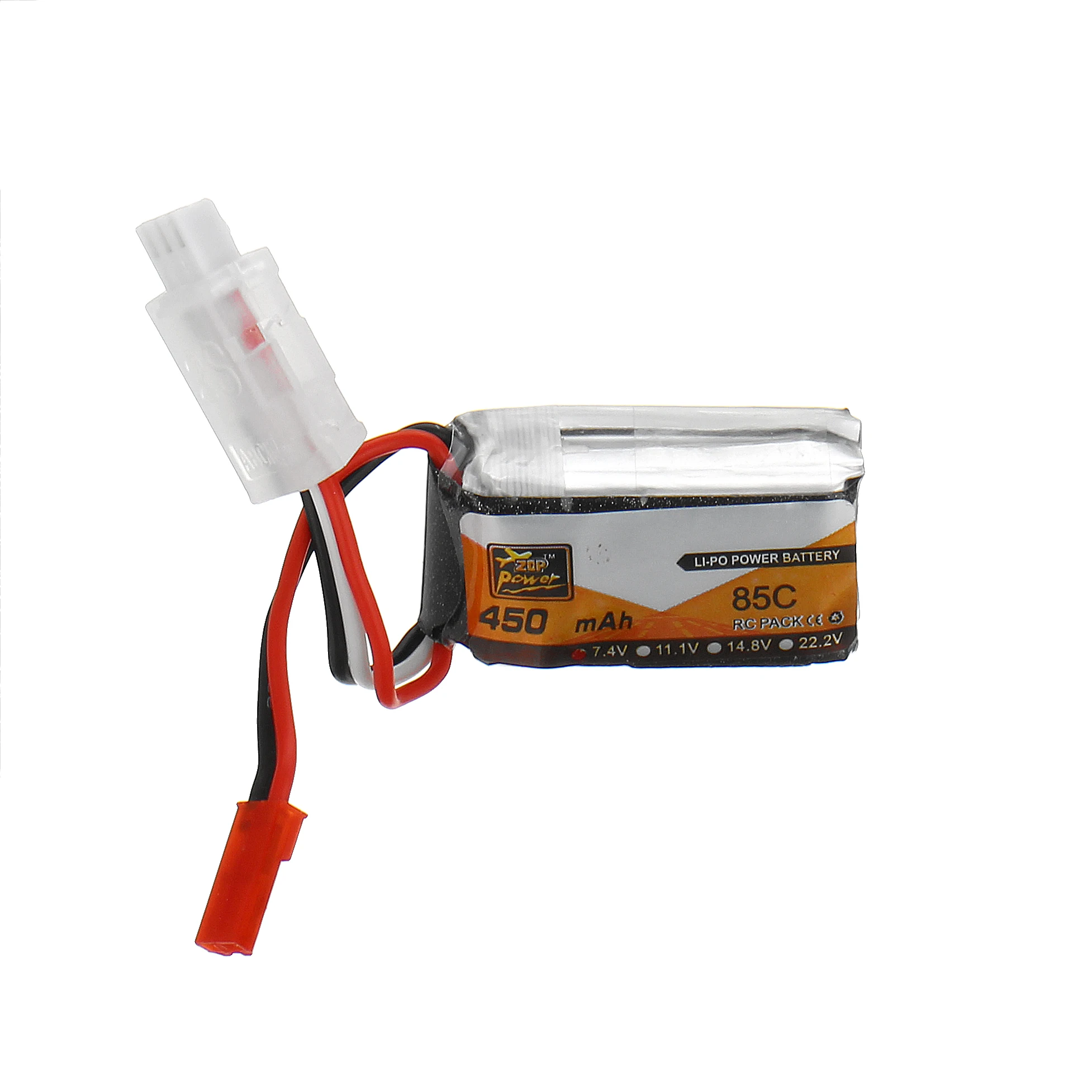 4 шт. ZOP power 7,4 в 450 мАч 85C 2S Lipo батарея JST разъем для радиоуправляемого дрона FPV гоночный самолет с дистанционным управлением Вертолет