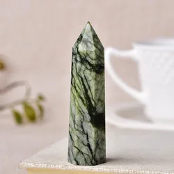 Natural Healing Crystal Point Wand Set - 36 Vibrant Colors of Polished Stone Towers for Energy, Meditation, and Home Décor (Tree Texture Stone)
