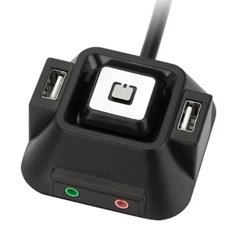 

On-Off Reset USB PC Power Plug Button Ports Switch Dual Computer Desktop Extender