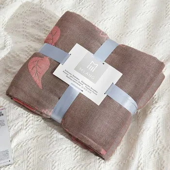 

Cotton Gauze Home Bedding Cover Couch Chaise Longue Blanke Mantas Student Bedspread Coverlet Office Quilt Queen/King Size