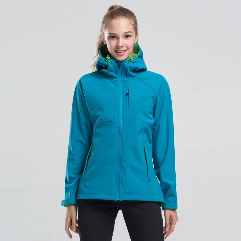 Women Lake Blue NUONEKO уличная флисовая Мужская походная куртка Женские ветрозащитные водонепроницаемые куртки Мужская Флисовая ветровка Походное дождевик JM06 - Цвет: Women Lake Blue