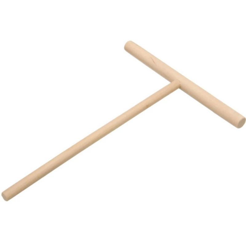 New T-shaped Wooden Pancake Maker Spreading Tools Baking Accessories 27RB