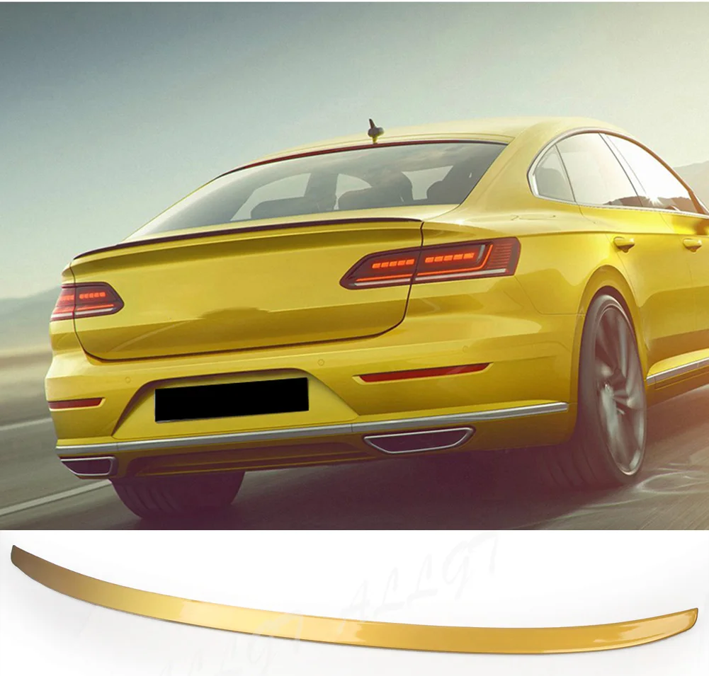 

For Volkswagen CC Rline 2019 ARTEON ABS Rear Trunk Spoiler Wing Lip ABS Gold Color