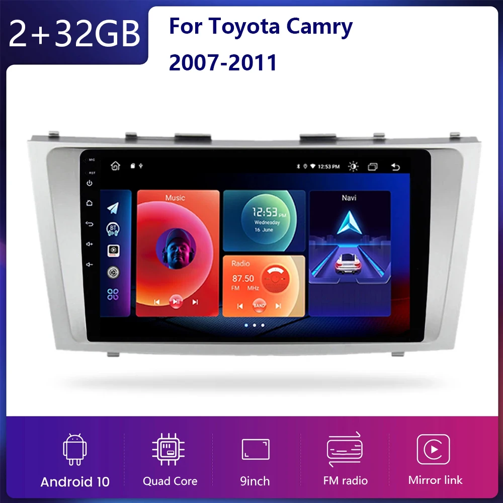 

Автомобильный мультимедийный плеер 2 din Android 11, автомобильное радио для toyota camry 2007 2008-с навигацией, автомобильное стерео головное устройство