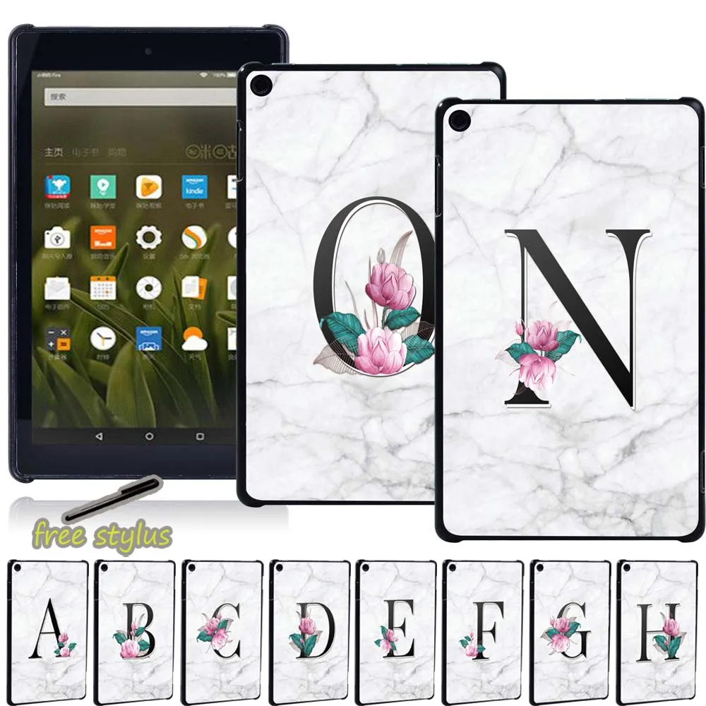 Жесткий чехол для планшета с надписью Amazon Fire 7 (5th/7th/9th Gen)/Fire HD 8(2016/2017/2018)/Fire
