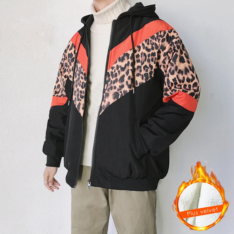 

2020 Fashion Men's Coat Hot Sale Cotton Suit Jaqueta Masculina Inverno Brand Men Leopard Jacket 4XL Winter Jacket High Quality