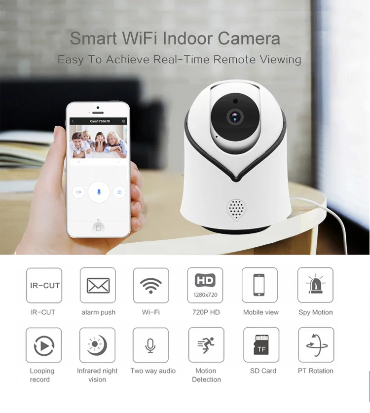 

YCC365 Smart IP Camera Full HD 2MP Home Security Camera Surveillance Cloud WIFI Camera Two Way Audio Indoor Camera Wireless