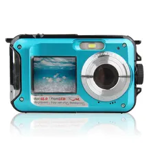 2,7 дюймов TFT Цифровая камера водонепроницаемая 24MP/48MP макс 1080P двойной экран 16x цифровой зум видеокамера HD268 подводная камера