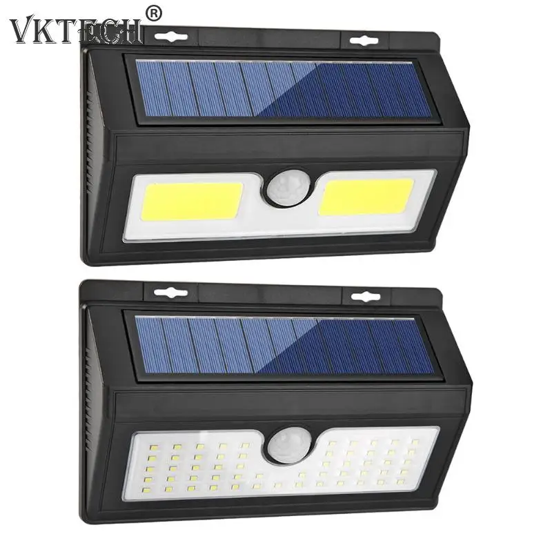 COB 48/55LED солнечной движения Сенсор настенный светильник солнечный светильник уличный светильник на солнечной энергии с Водонепроницаемый садово-уличный светодиодный светильник сада украшения