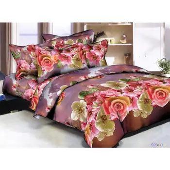 

2020 New arrival 4Pcs/Set 3D Rose Flower Printing Pillowcase Quilt Cover Bed Sheet Bedding Set Home Office Pillow Case
