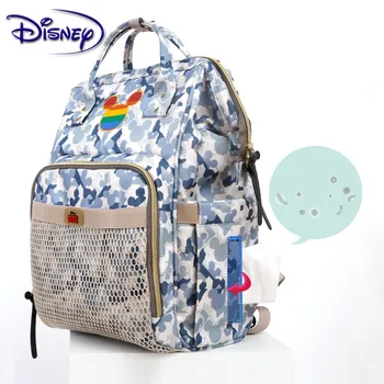 

Disney Mummy bag color printed shoulder portable multi-function large capacity mother bag out camouflage
