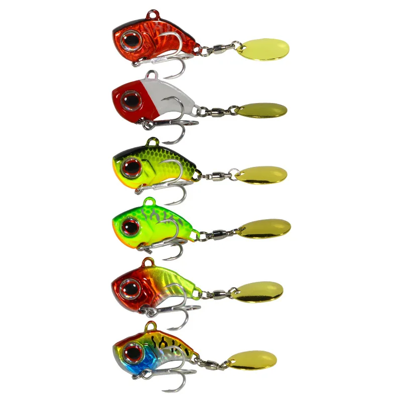 

1PCS Metal Mini VIB With Spoon Fishing Lure 9g- 22g Winter Ice Vibration Lures Fishing Tackle Spoon Spinner Sinking Bait Jigging