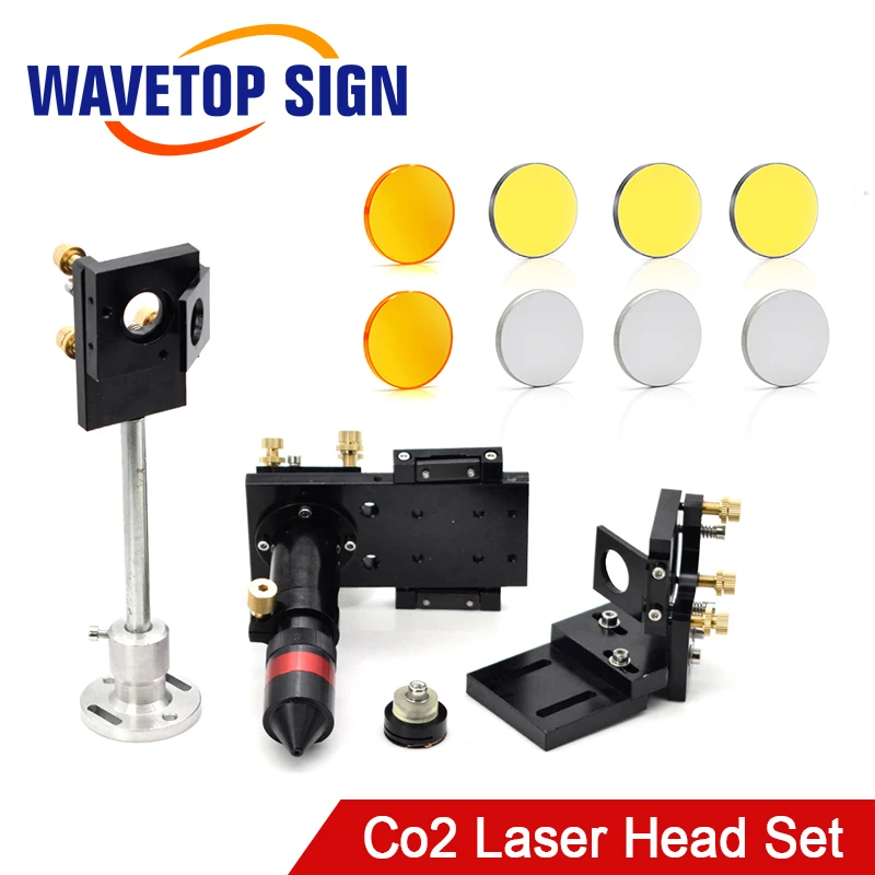 

WaveTopSign CO2 Laser Head Focus Lens 20mm Reflective Mirror 25mm Integrative Mount Laser Engraving and Cutting Machine