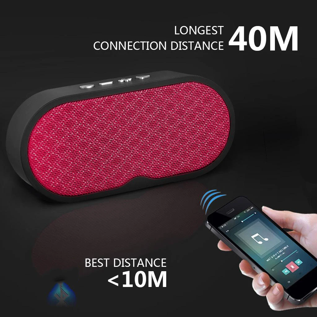 Mini Audio Player with Mic Stereo Bass Bluetooth 5.0 Speaker Mini Wireless Amplifier Handsfree AUX USB FM Subwoofer Waterproof