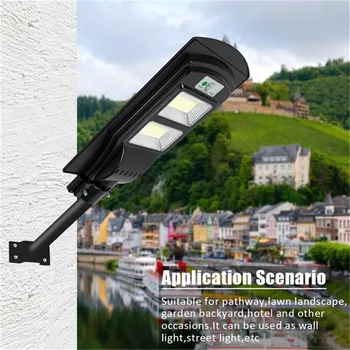 

480W 300LED Solar Outdoor Street Lamp 45000LM (Optically Controlled Radar External Sensor) with Remote Control 5cm Caliber Minim