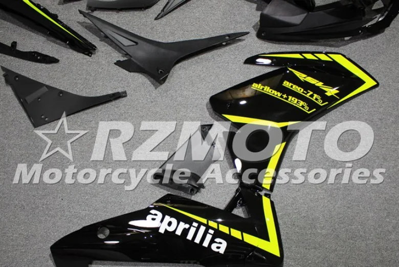 Литьевая форма, набор обтекателей ABS, подходит для Aprilia RSV4 1000 2009- 09 10 11 12 13 14, на заказ,, желтый, черный