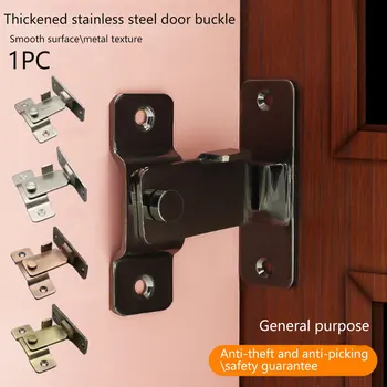 

Flip Lock Door Latch Sliding Barn Anti-theft Thick Gate Hasp Window Stainless Steel Home Bathroom Universal Safety Right Angle