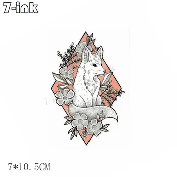 

Waterproof Temporary Tattoo Sticker white fox Plum blossom flower tatto Water Transfer flash fake tatoo for men women