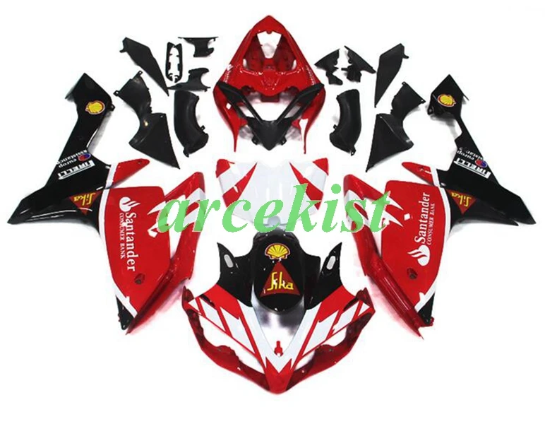 Литьевая форма) ABS Обтекатели комплект подходит для Yamaha YZF1000 R1 2007 2008 07 08 YZF R1 Кузов Набор красный черный
