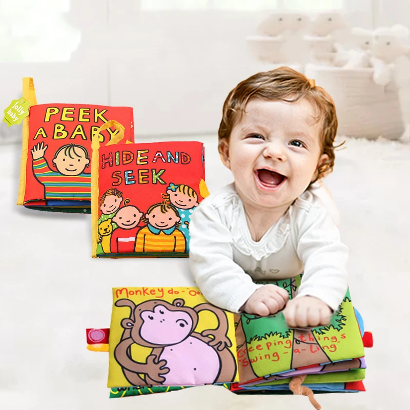 Baby Books for Newborns 0 12 months Soft Cloth Book for Toddlers Early Kids Educational Toys