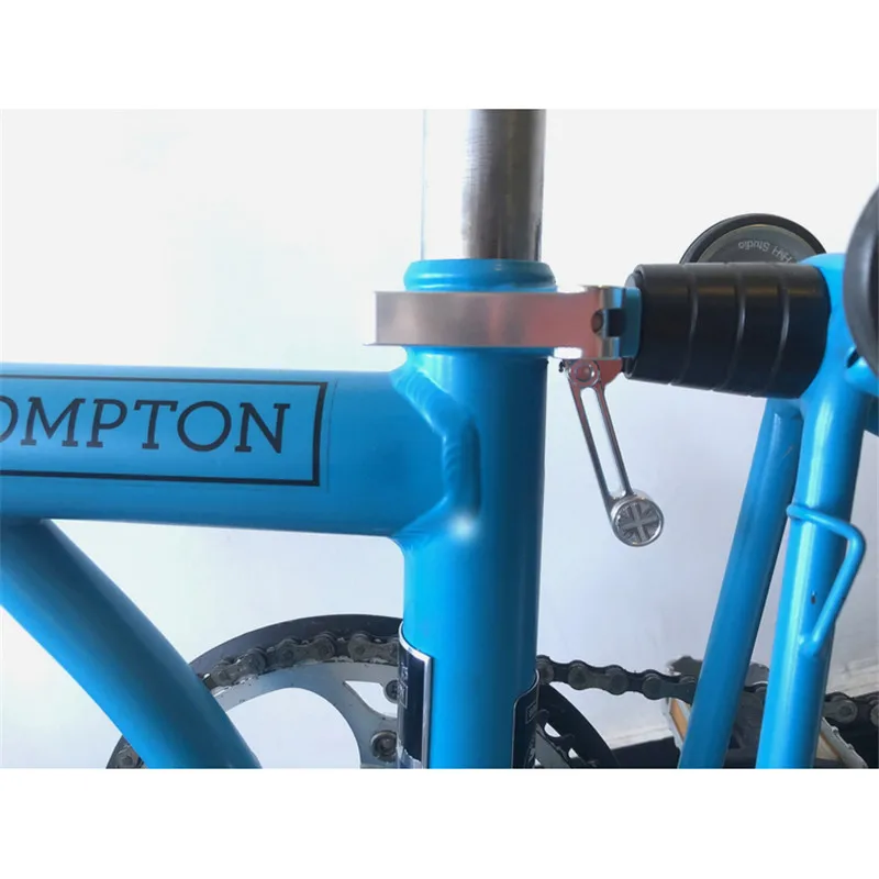 Brompton складной велосипед Юнион Джек CNC Подседельный штырь зажим Флаг Великобритании Подседельный штырь зажим для Brompton Аксессуары для велосипеда