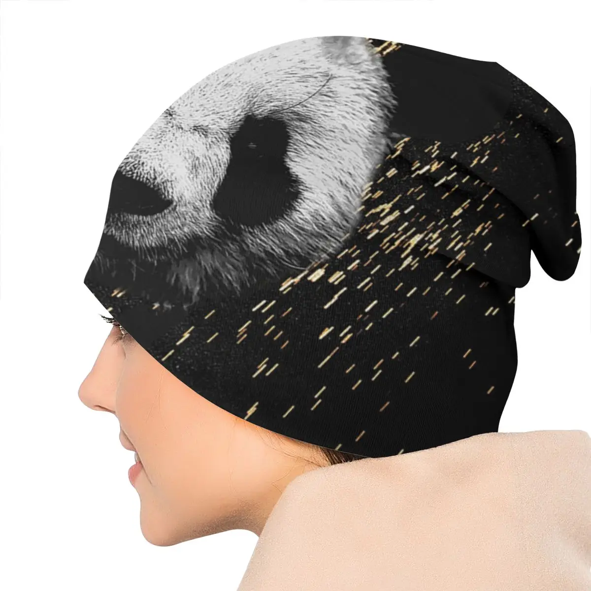Panda Art унисекс взрослая Повседневная шапочка зимняя теплая вязаная Лыжная шапка с рукавом Skully Beanies