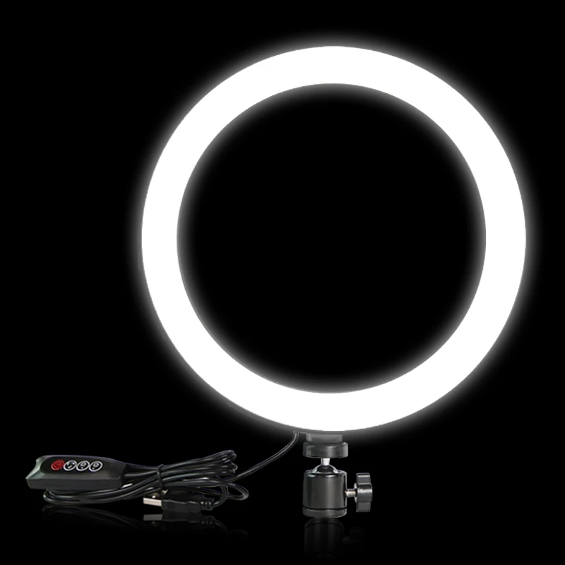 Светодиодный кольцевой светильник для селфи с регулируемой яркостью для ...