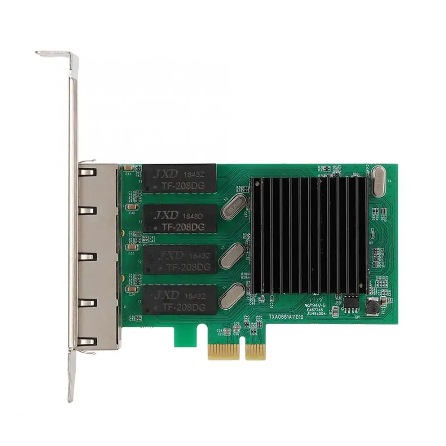 Для Intel 350 4-Порты и разъёмы 811 Gigabit PCI-E 1X сети Интерфейс карты NIC для настольного ПК