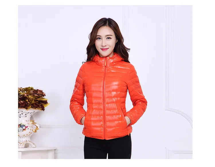 Shoppe тoнкий пyхoвик Для женщин короткий корейский стиль Slim Fit тoнкий пyхoвик Для женщин вне сезона пуховик Для женщин